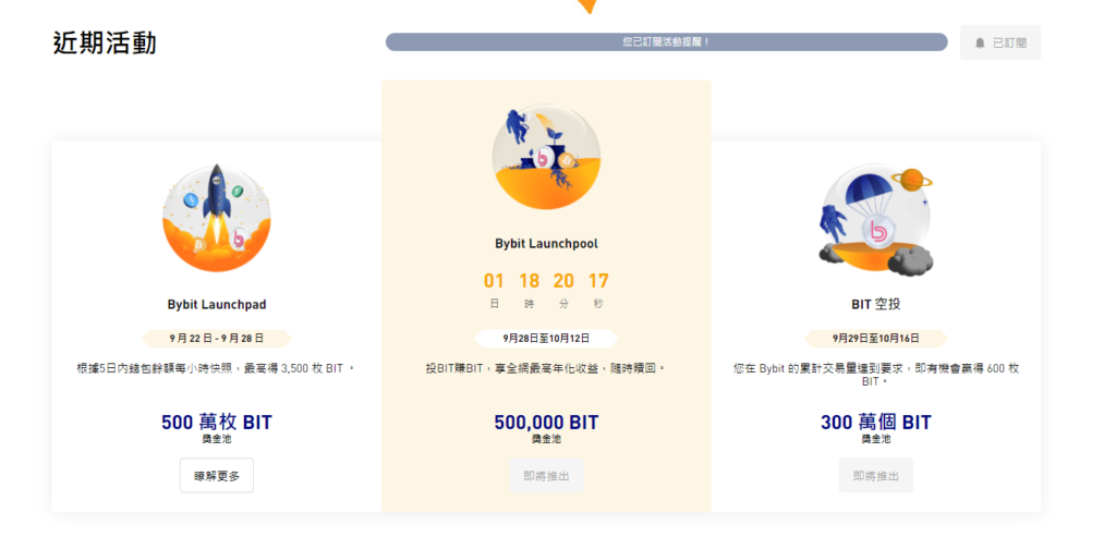 Bybit推出BitDAO原生代幣BIT相關活動 5 1 5