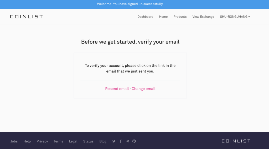 幣圈版的股票抽籤“ICO”是什麼? 新手必備的ICO平台Coinlist-註冊教學 5 4確認信箱 1